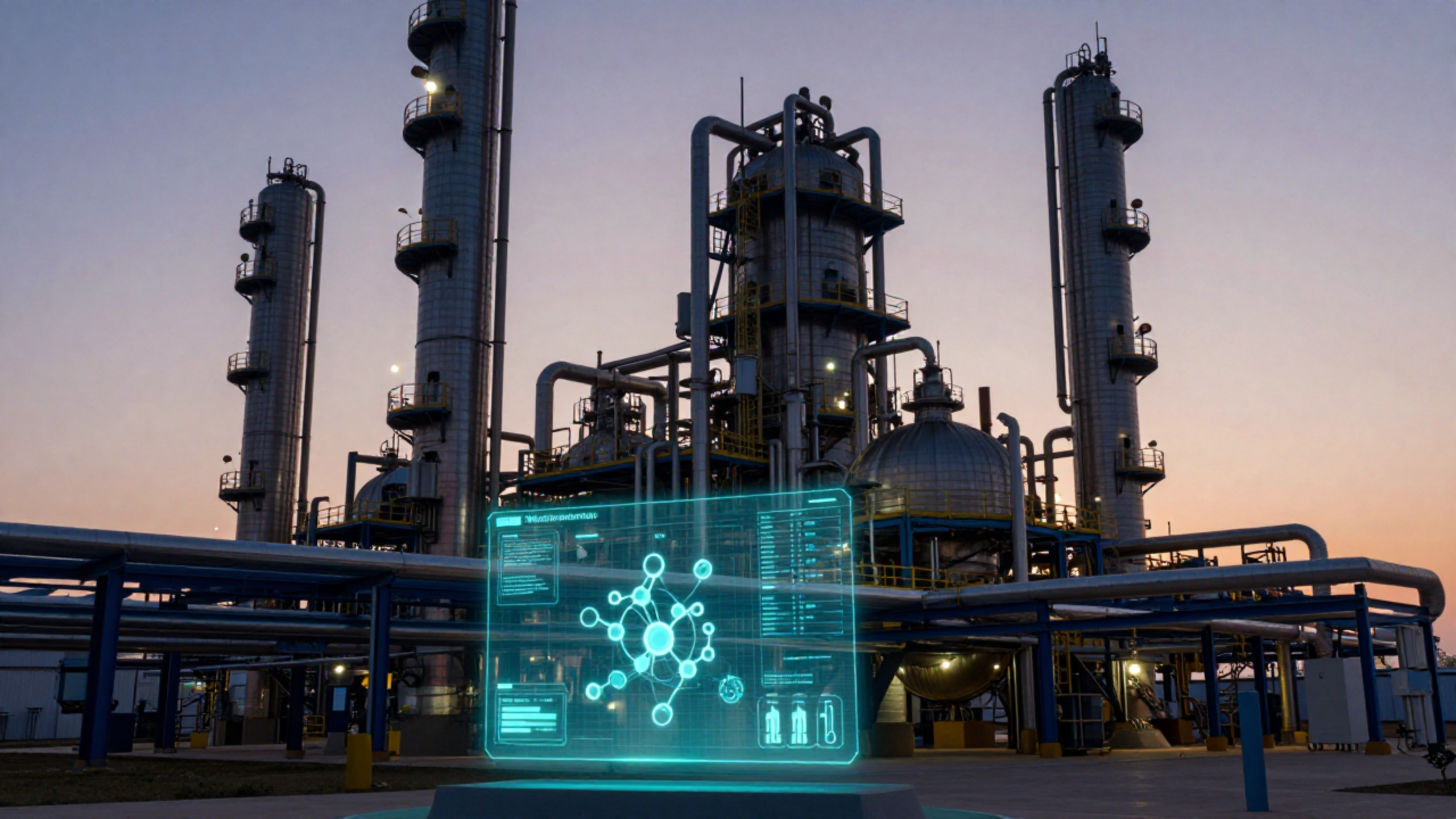 Industrial carbon capture and digital optimization concept
